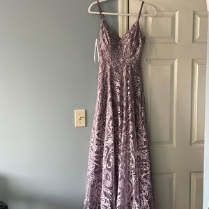 Light purple/lavender/mauve prom formal dress